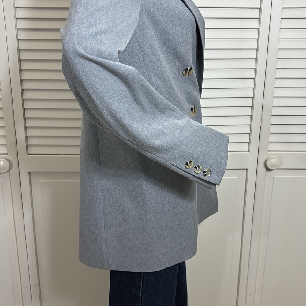 Favorite Daughter Double Breasted Relaxed Blazer Gray Small - Picture 8 of 15